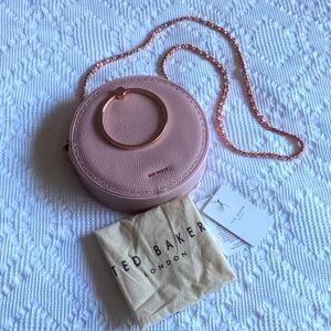 Ted Baker Circle Crossbody Bag Blush Pink Rose Gold Hardware